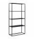 Etagère en métal noir L 80 x H 160 cm