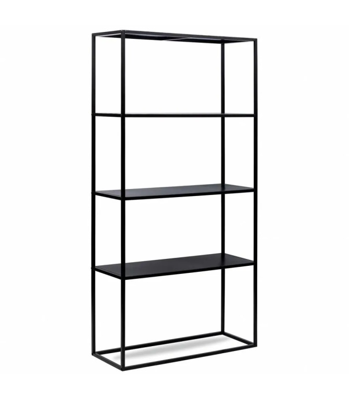 Etagère en métal noir L 80 x H 160 cm