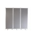 cloison mobile tissu gris sur roulettes