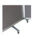 cloison mobile tissu gris sur roulettes