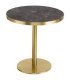 Table guéridon plateau noir ou blanc H 72 cm