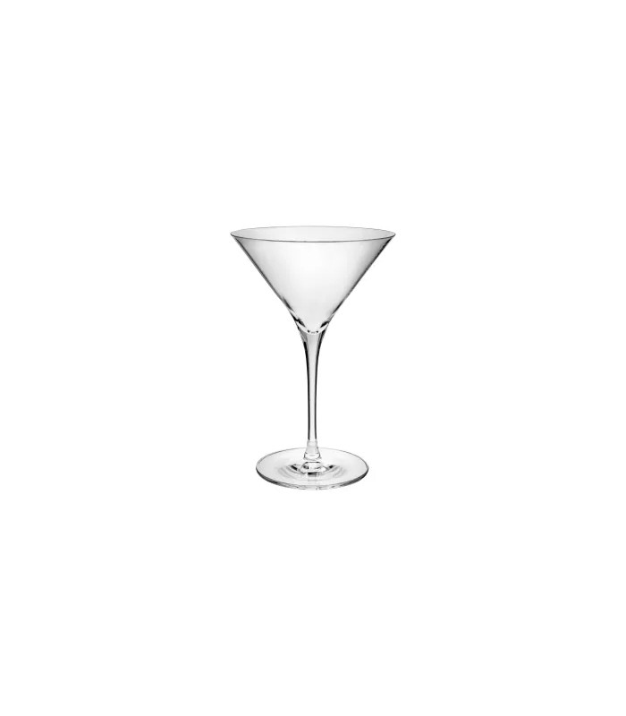 Reusable plastic martini glass, 29 cl, transparent with white background