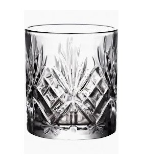 Verre à whisky vintage en cristal de 32 cl avec fond blanc