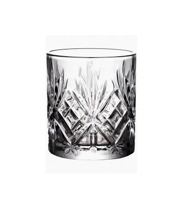 Verre à whisky vintage en cristal de 32 cl avec fond blanc