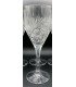 29 cl clear crystal wine glass with white base, vintage style, available for hire from 126 Events
