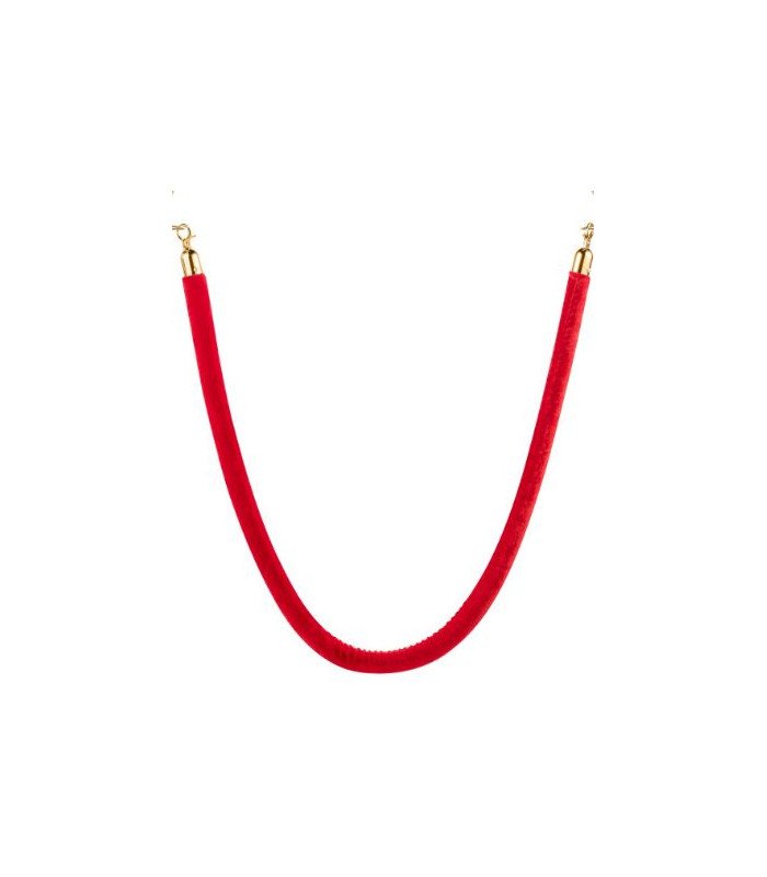 Corde de balisage en velours rouge 150 cm