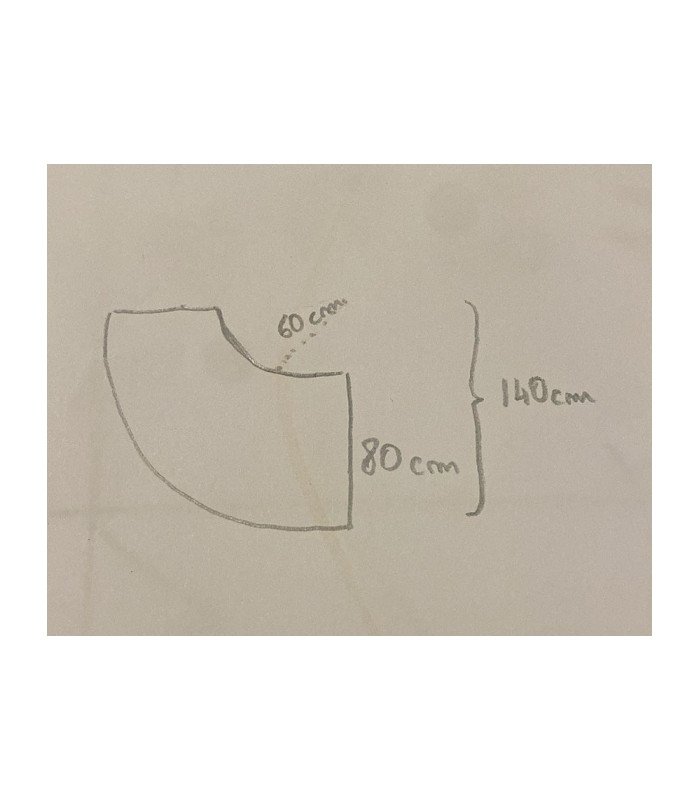 Modular s-shaped table with black top diam 280 cm
