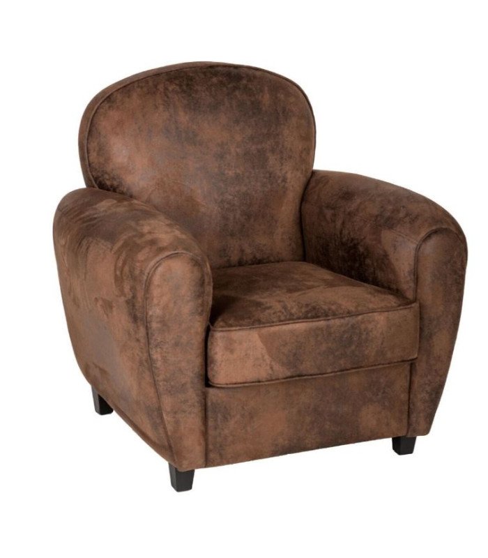 Brown leather club chair for rent