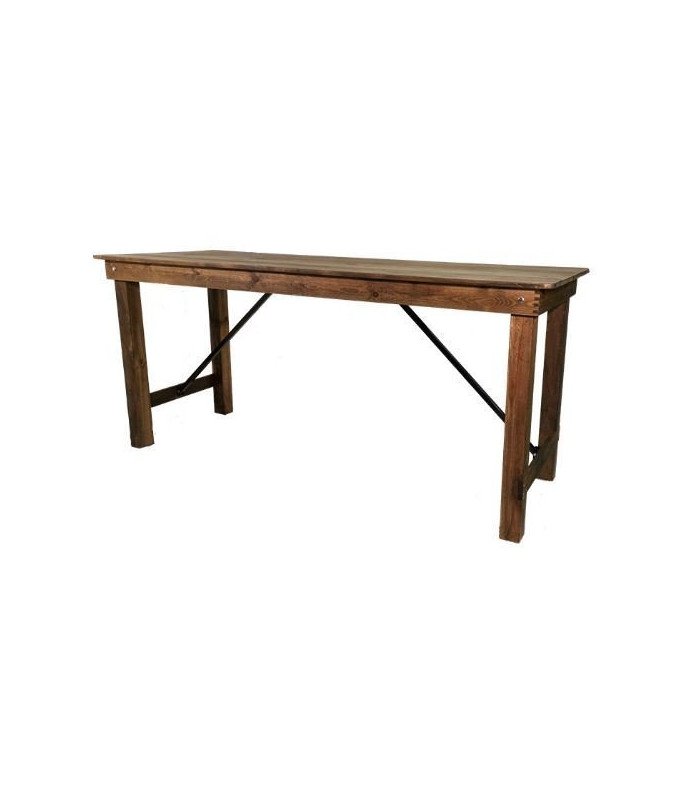 Table haute pliable en bois