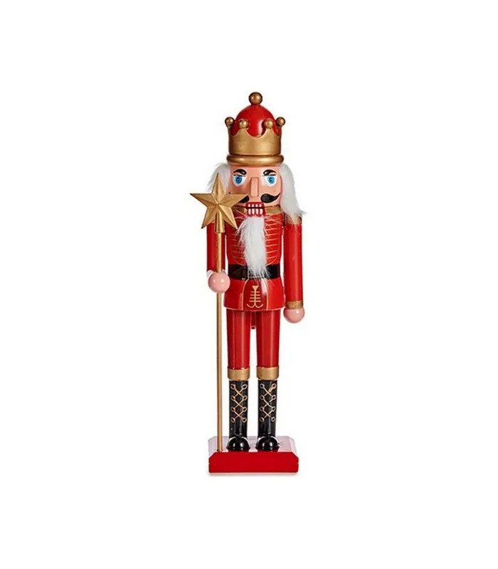 Giant nutcracker, 160 cm tall, made of wood, shown from the front against a white background.