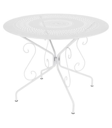 Table en fer forgé blanc 1900