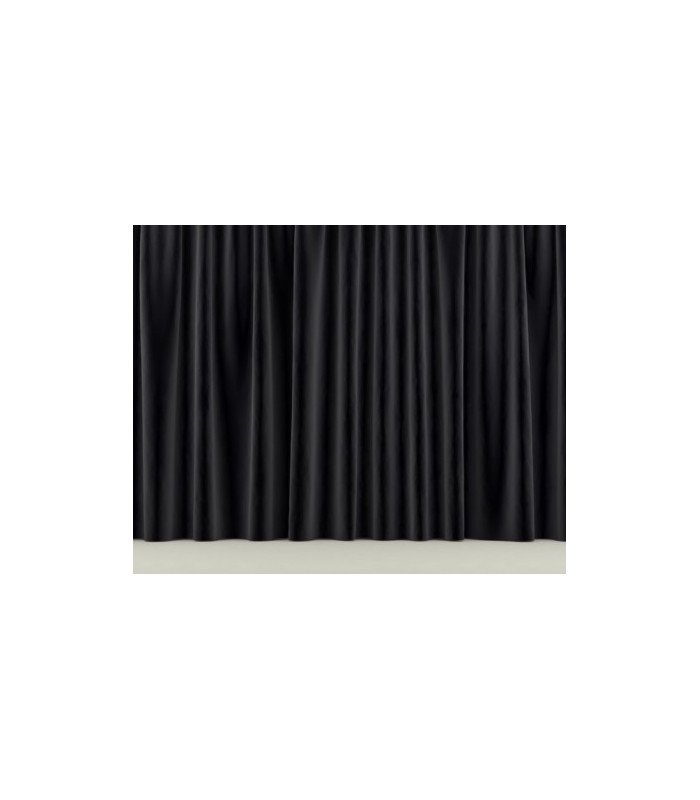 Black velvet stage curtain