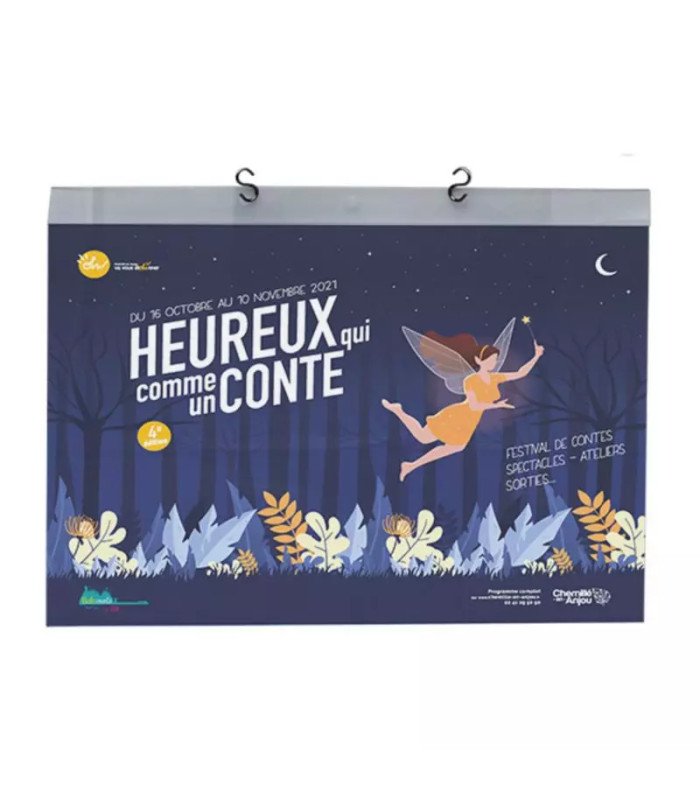 Porte visuel pour grille d'exposition