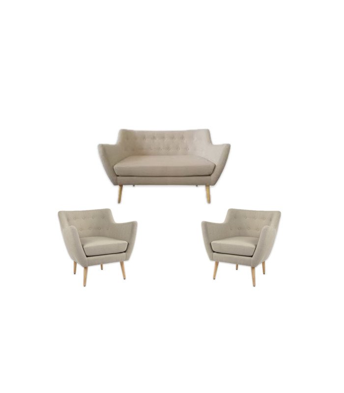 photo of the LINE pack beige Scandinavian furniture for hire by 126 Events