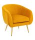 Fauteuil en velours orange Nathalie
