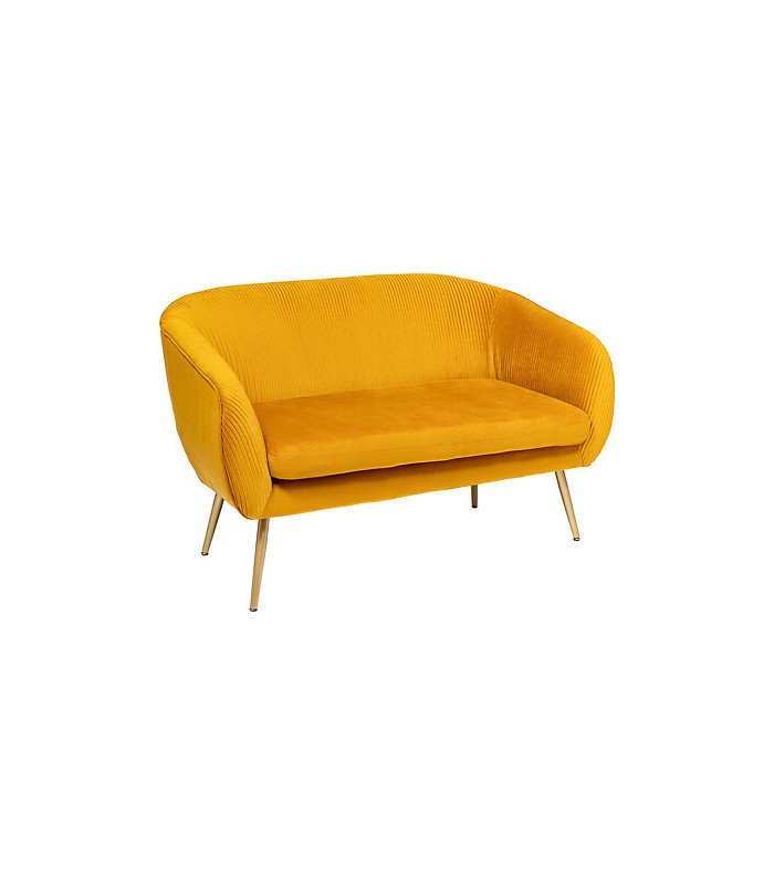 location canapé vintage couleur moutarde