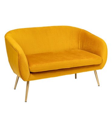 location canapé vintage couleur moutarde