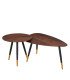 location table basse scandinave gigogne marron foncé