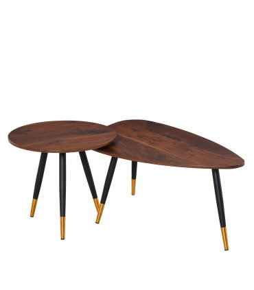 location table basse scandinave gigogne marron foncé