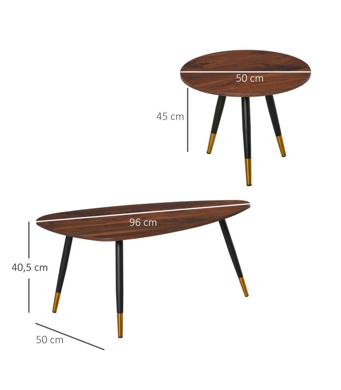 Set de tables basses gigognes de style art déco