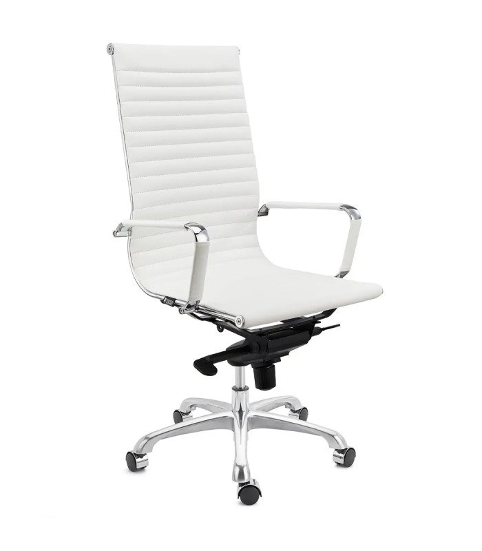 White swivel office chair
