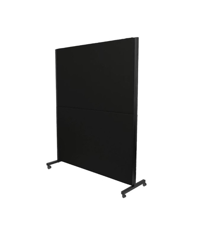 location cloison mobile noire sur roulettes