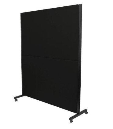 location cloison mobile noire sur roulettes