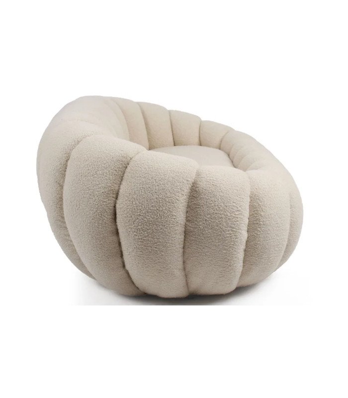 Ecru 360° swivel bubble chair