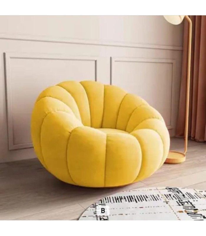 Fauteuil bulle jaune