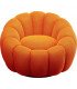 Orange swivel bubble chair