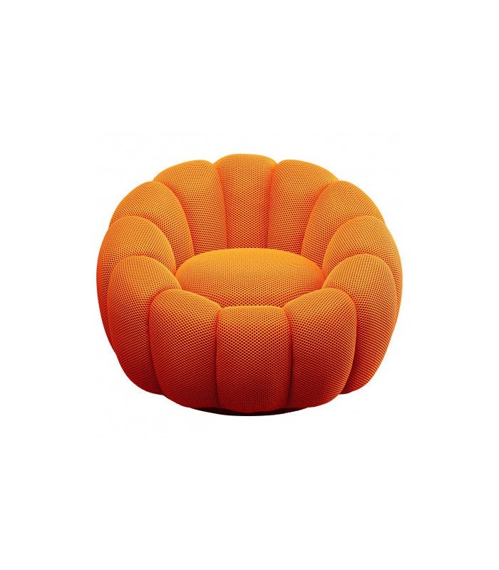 Orange swivel bubble chair