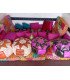 Moroccan Pouf orange and ecru for rent