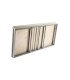 Folding sideboard on white background, side view, folding structure ready for transport