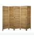 3-panel wooden folding screen with louvers
