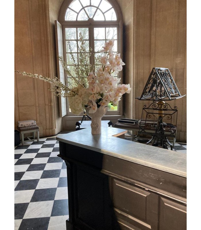location comptoir noir bois massif plateau en zinc