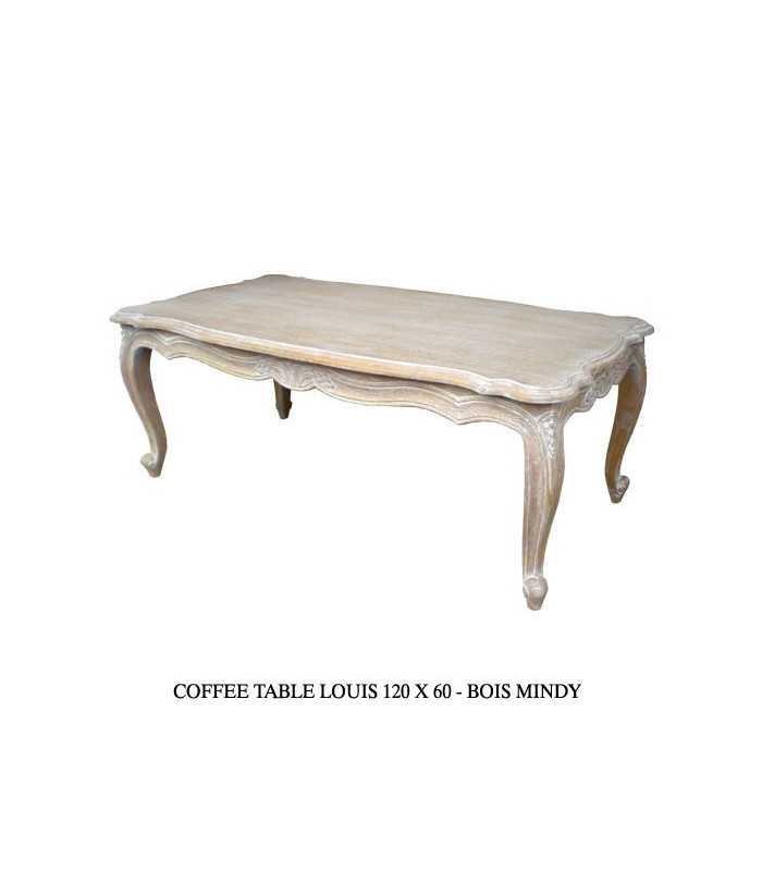 location Table Basse Louis Xv Cerusee 120 X 60 Cm