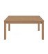 Table rectangulaire en teck L 160 cm en bois massif présentée sur fond blanc