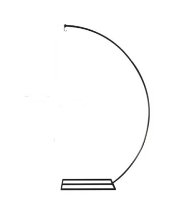 Black aluminum table chandelier stand H 230 cm, to hang a chandelier, for rent at 126 Events