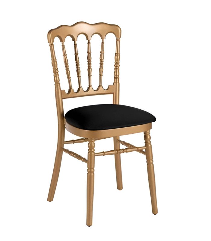 Chaise napoléon en bois dorée en