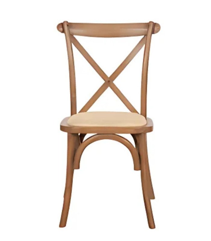 Provence wooden chair with crossed backrest