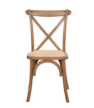 Provence wooden chair with crossed backrest