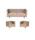 Pack Canapé 2 places Dan beige et 2 fauteuils