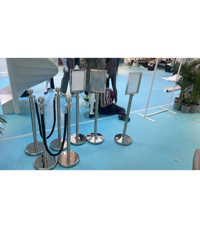 A4 vertical chrome sign