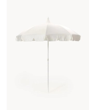 White vintage-style parasol with frills