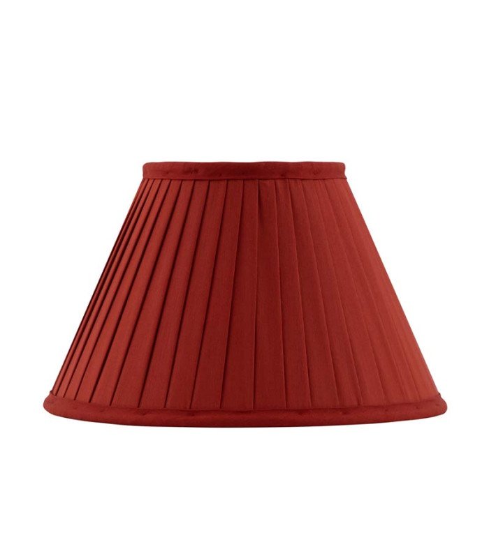 Pleated red lampshade