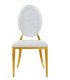 Gold and white imitation medallion chair rental