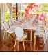 Rental of gold medallion chair with white cushion