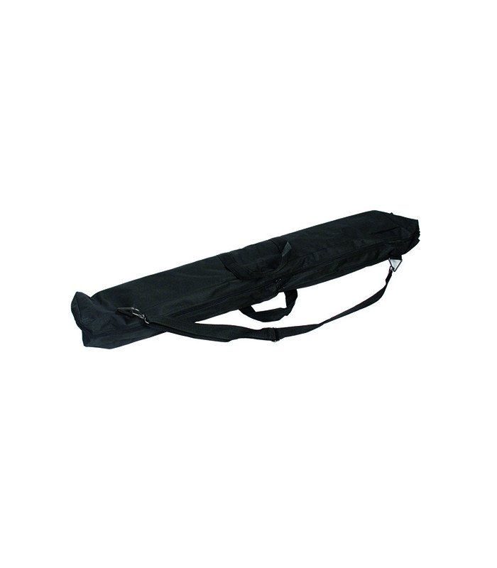 M1 trade show backdrop folded in its padded carry bag, reusable aluminum frame from 126 Events