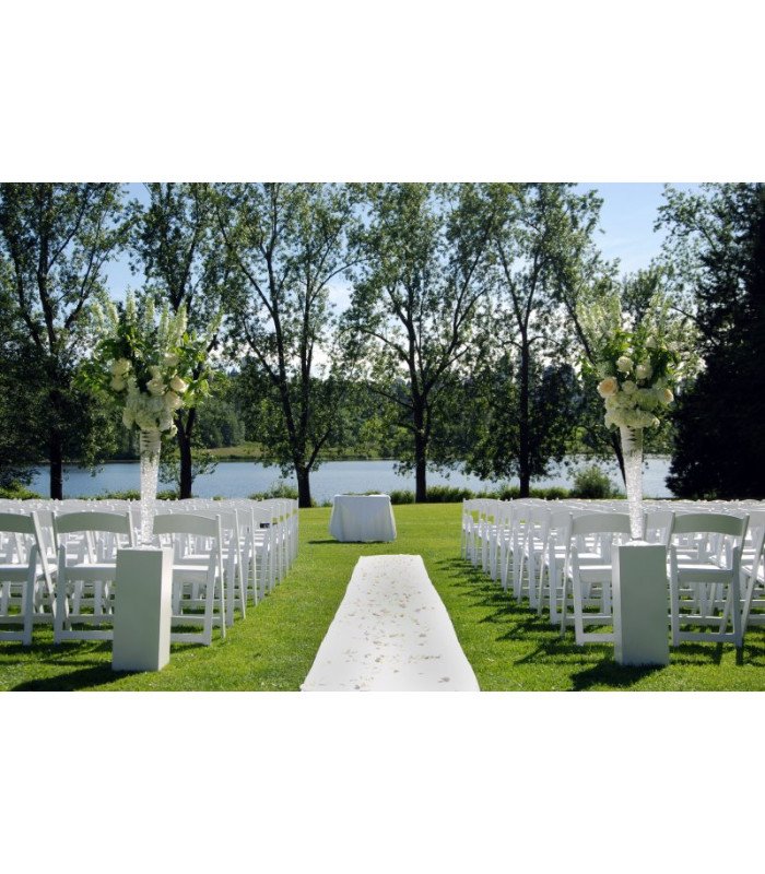 Chaise pliante blanche pour mariage wedding