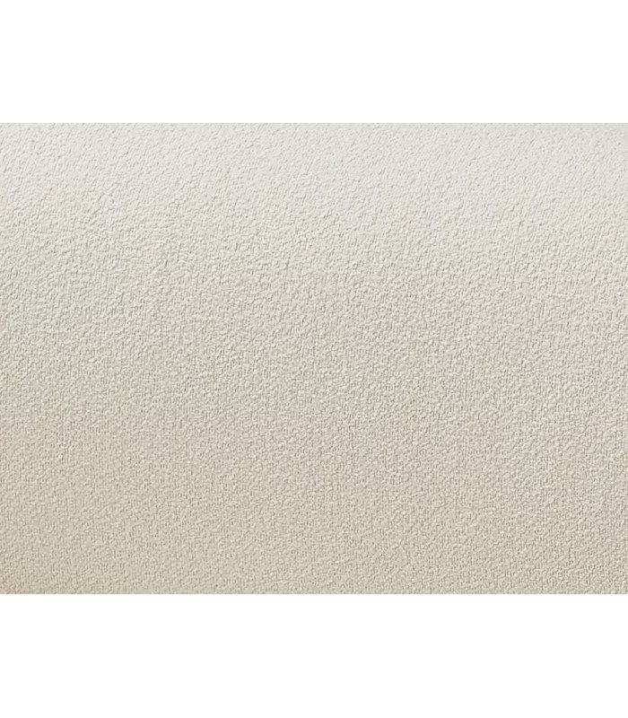 Sofa with rounded back in ivory velvet 227 cm